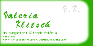 valeria klitsch business card